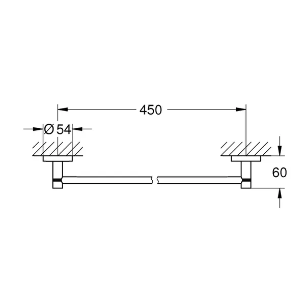 Bara portprosop Grohe Essentials 45 cm auriu periat Cool Sunrise [1]
