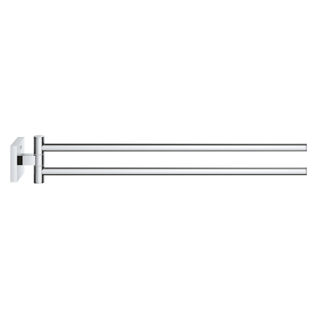 Bara prosop dubla Grohe 40976000, 438 mm, 69 mm, 2 orificii instalare, 2 rafturi, pivotanta, pe perete, Crom [1]