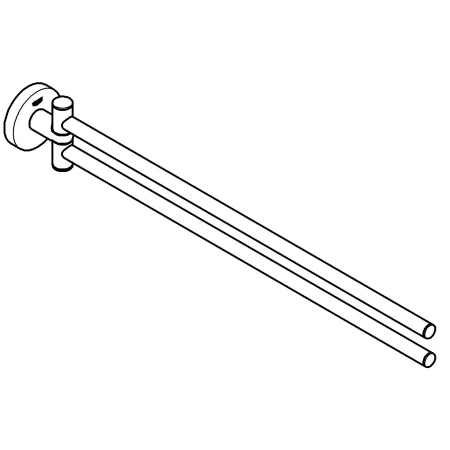 Bara prosop dubla Grohe 41183AL0, Start, aparenta, 440 mm, pivotanat, metal, mat, grafit [9]