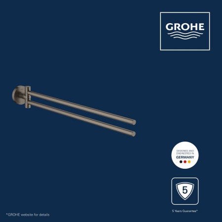 Bara prosop dubla Grohe 41183AL0, Start, aparenta, 440 mm, pivotanat, metal, mat, grafit [4]
