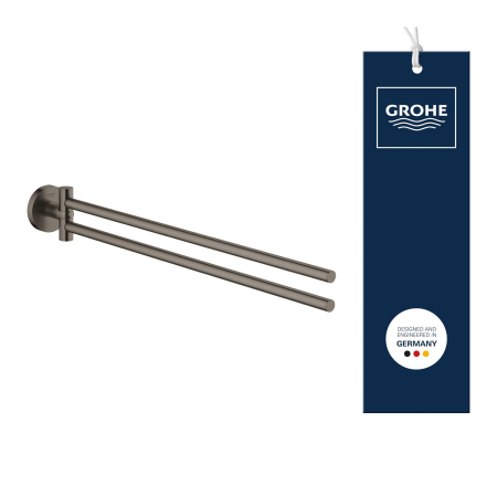 Bara prosop dubla Grohe 41183AL0, Start, aparenta, 440 mm, pivotanat, metal, mat, grafit [3]