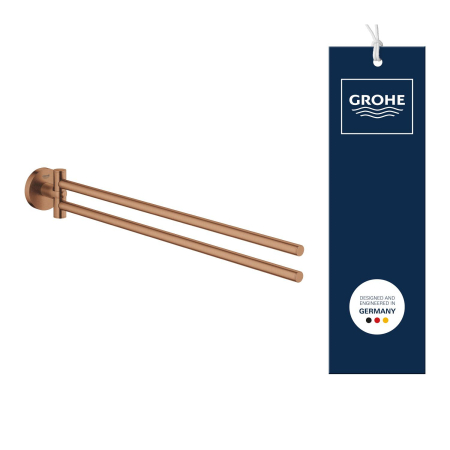 Bara prosop dubla Grohe 41183DL0, Start, aparenta, 440 mm, pivotanat, metal, mat, cupru [4]