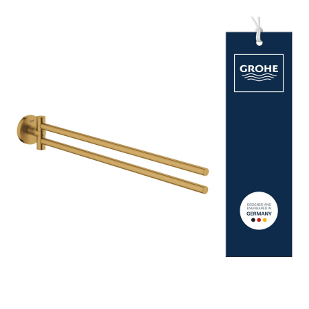 Bara prosop dubla Grohe 41183GN0, Start, aparenta, 440 mm, pivotanat, metal, mat, auriu [4]