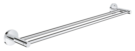 Accesorii baie - Bara prosop dubla Grohe 41203000, 625 mm, 105 mm, 2 orificii instalare, 2 rafturi, pe perete, metal, Crom