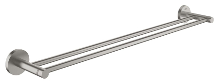 Accesorii baie - Bara prosop dubla Grohe 41203DC0, Start, pe perete, 600 mm, metal, mat, otel satinat