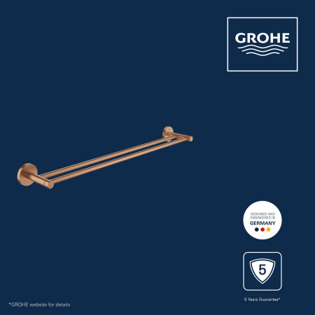 Bara prosop dubla Grohe 41203DL0, Start, 600 mm, meta, mat, cupru [5]