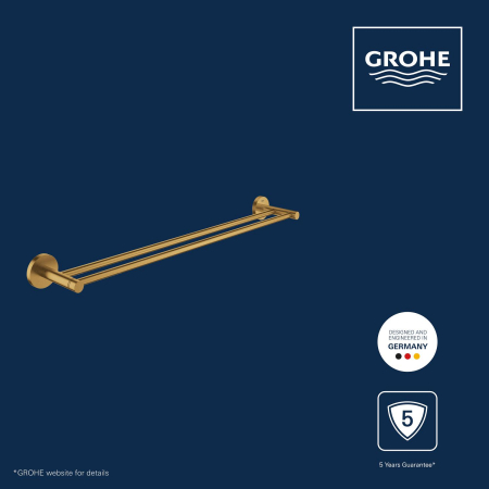 Bara prosop dubla Grohe 41203GN0, Start, 600 mm, meta, mat, auriu [6]