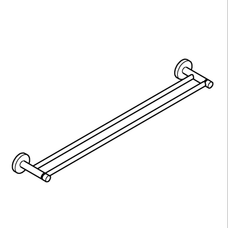 Bara prosop dubla Grohe 41203GN0, Start, 600 mm, meta, mat, auriu [10]