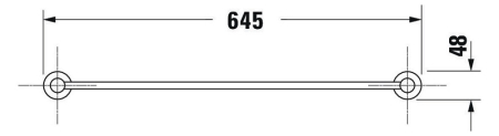 Bara prosop Duravit 0099241000, D-Code, tip instalare pe perete, design modern, fixare sigura, crom [8]