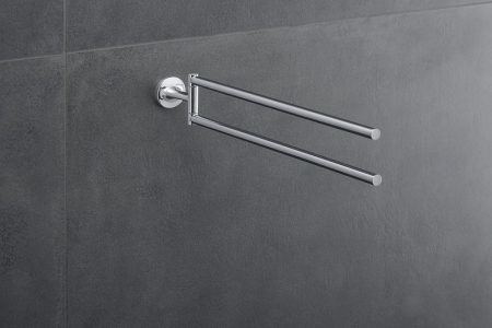 Bara prosop Duravit 0099411000, Starck T, tip instalare pe perete, numar orificii instalare 2, numar rafturi 2, crom [4]