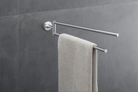 Bara prosop Duravit 0099411000, Starck T, tip instalare pe perete, numar orificii instalare 2, numar rafturi 2, crom [2]