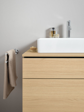 Bara prosop Duravit 0099411000, Starck T, tip instalare pe perete, numar orificii instalare 2, numar rafturi 2, crom [6]