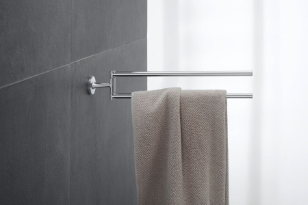 Bara prosop Duravit 0099411000, Starck T, tip instalare pe perete, numar orificii instalare 2, numar rafturi 2, crom [3]