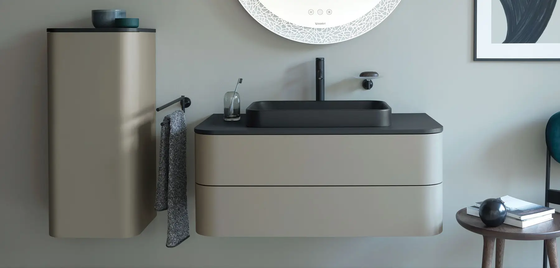Bara prosop Duravit 0099414600, Starck T, tip instalare pe perete, numar orificii instalare 2, negru [8]
