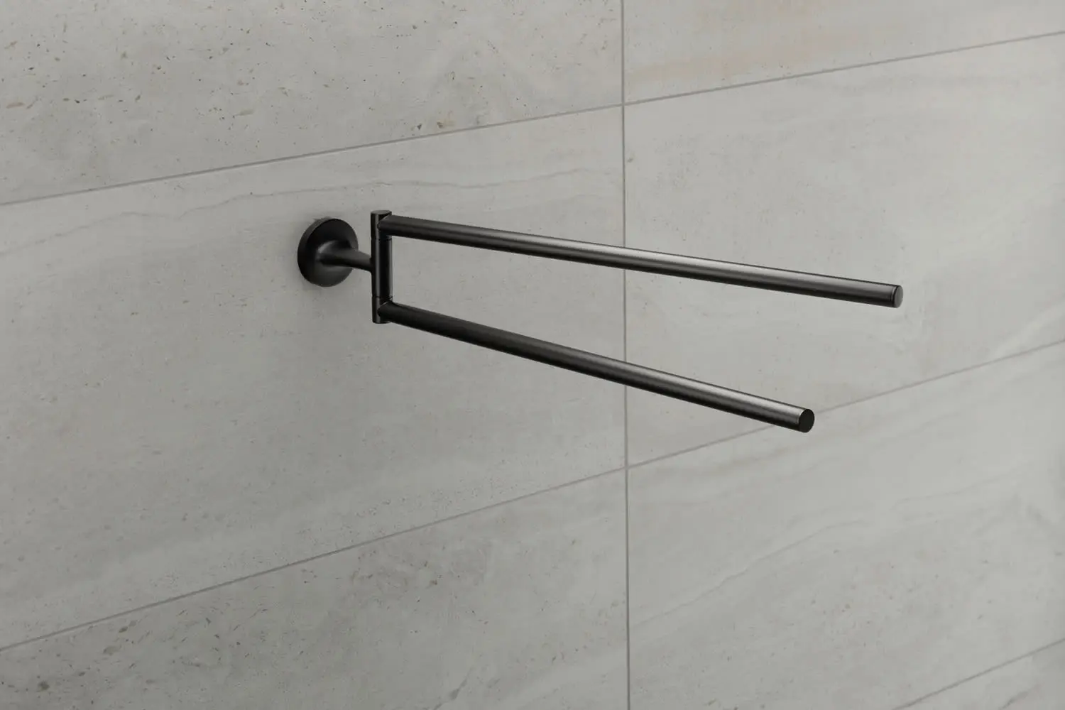 Bara prosop Duravit 0099414600, Starck T, tip instalare pe perete, numar orificii instalare 2, negru [2]