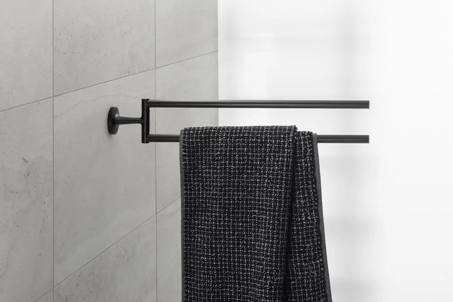 Bara prosop Duravit 0099414600, Starck T, tip instalare pe perete, numar orificii instalare 2, negru [3]