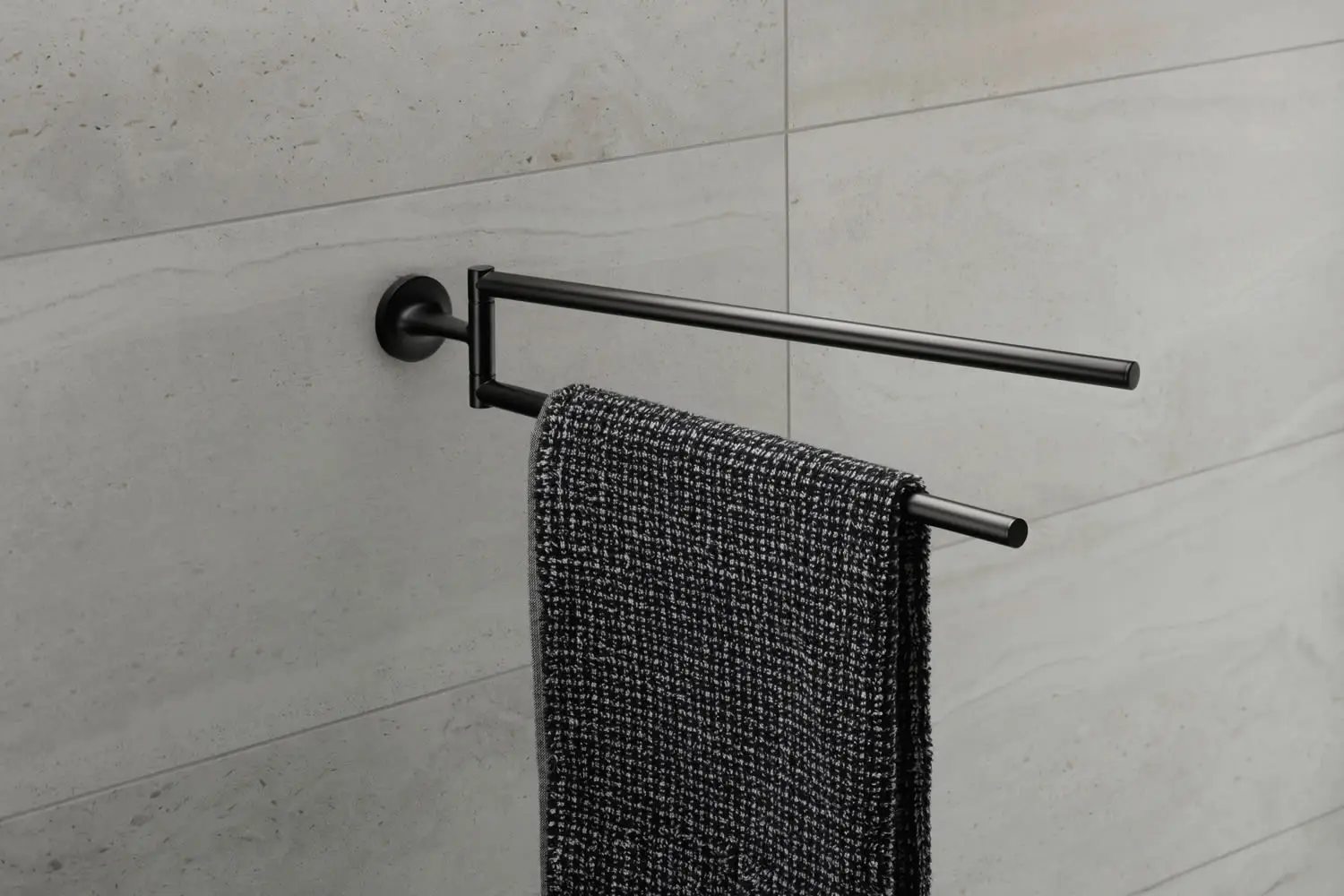 Bara prosop Duravit 0099414600, Starck T, tip instalare pe perete, numar orificii instalare 2, negru [6]