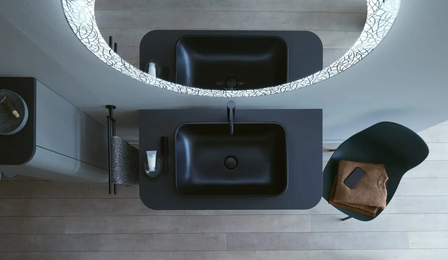 Bara prosop Duravit 0099414600, Starck T, tip instalare pe perete, numar orificii instalare 2, negru [7]
