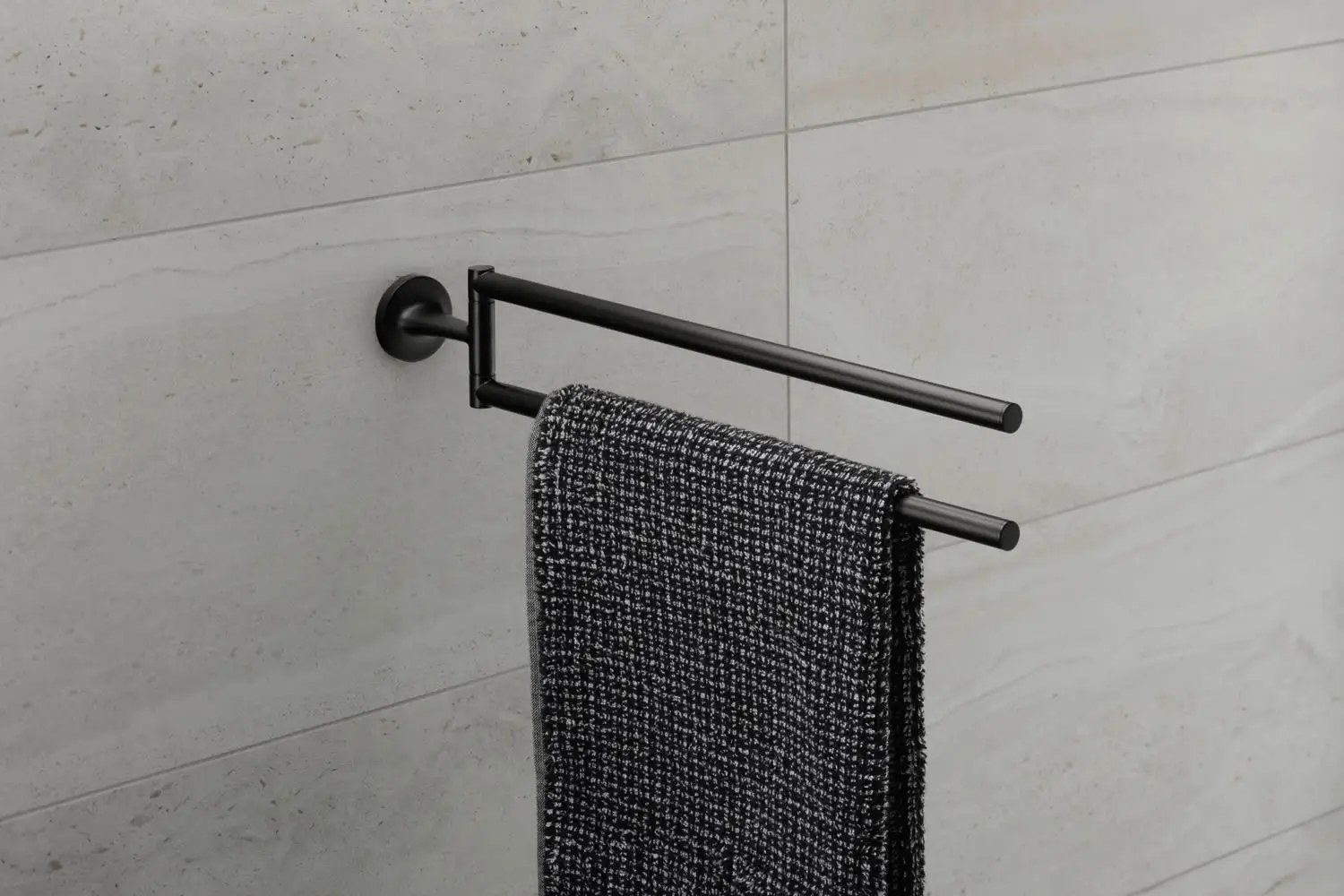 Bara prosop Duravit 0099414600, Starck T, tip instalare pe perete, numar orificii instalare 2, negru [5]
