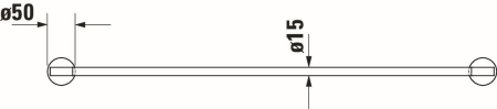 Bara prosop Duravit 0099431000, Starck T, tip instalare pe perete, design modern, fixare sigura, crom [9]