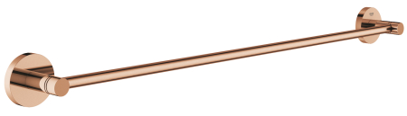 Accesorii baie - Bara prosop Grohe 40366DA1, 600 mm, 60 mm, 2 orificii instalare, 1 rafturi, pe perete, metal, posibiltiate lipire, Cupru