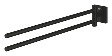 Bara prosop Grohe 409762430, 438 mm, 69 mm, 2 orificii instalare, 2 rafturi, pe perete, metal, Negru [1]