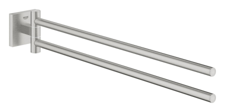Accesorii baie - Bara prosop Grohe 40976DC0, Start Cube, pe perete, 440 mm, metal, mat, otel satinat