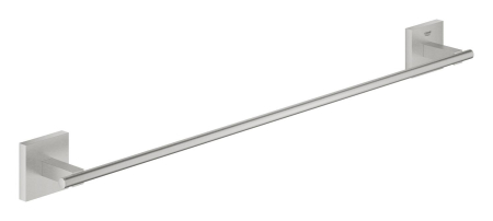Cuiere si suporturi prosoape - Bara prosop Grohe 41089DC0, Start Cube, pe perete, 600 mm, metal, mat, otel satinat