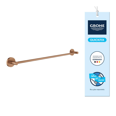 Bara prosop Grohe 41178DL0, Start, aparent, 600 mm, metal, mat, cupru [6]