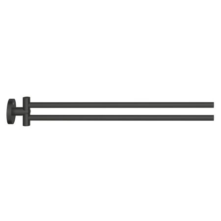Bara prosop Grohe 411832430, 439 mm, 61 mm, 2 orificii instalare, 2 rafturi, pivotanta, pe perete, Negru [2]
