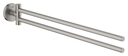 Cuiere si suporturi prosoape - Bara prosop Grohe 41183DC0, Start, pe perete, 440 mm, metal, mat, otel satinat