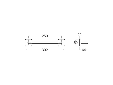 Bara prosop Roca A817882C00, Victoria, tip instalare pe perete, design modern, fixare sigura, crom [1]