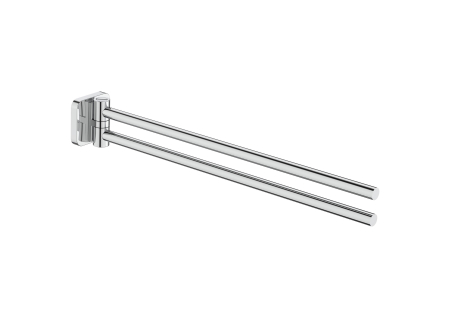 Accesorii baie - Bara prosop Roca A817885C00, 373 mm, 52 mm, 2 orificii instalare, 2 rafturi, pivotanta, pe perete, Crom