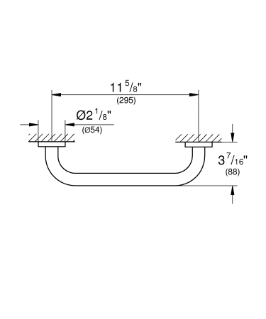 Bara sustinere Grohe 40421A01, Essentials, 350 mm, pe perete, metal, lucios, grafit [1]
