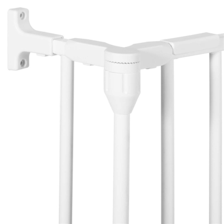 Bariera de protectie pentru copii, 318x75 cm, alba – 5 panouri, poarta cu blocare, montaj pe perete [15]