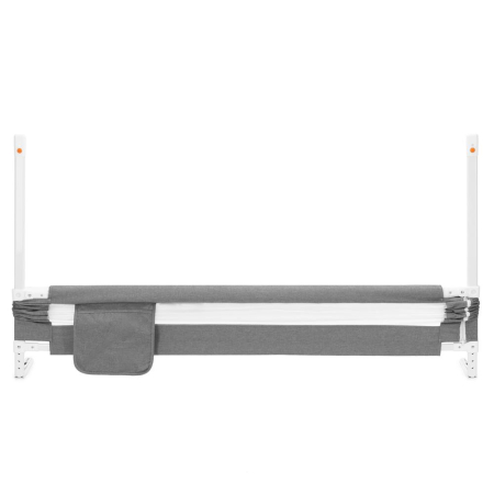 Bariera siguranta pat copii reglabila inaltime 75-95 cm, 158 cm latime, plasa respirabila, gri [20]