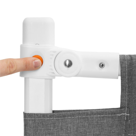 Bariera siguranta pat copii reglabila inaltime 75-95 cm, 158 cm latime, plasa respirabila, gri [11]