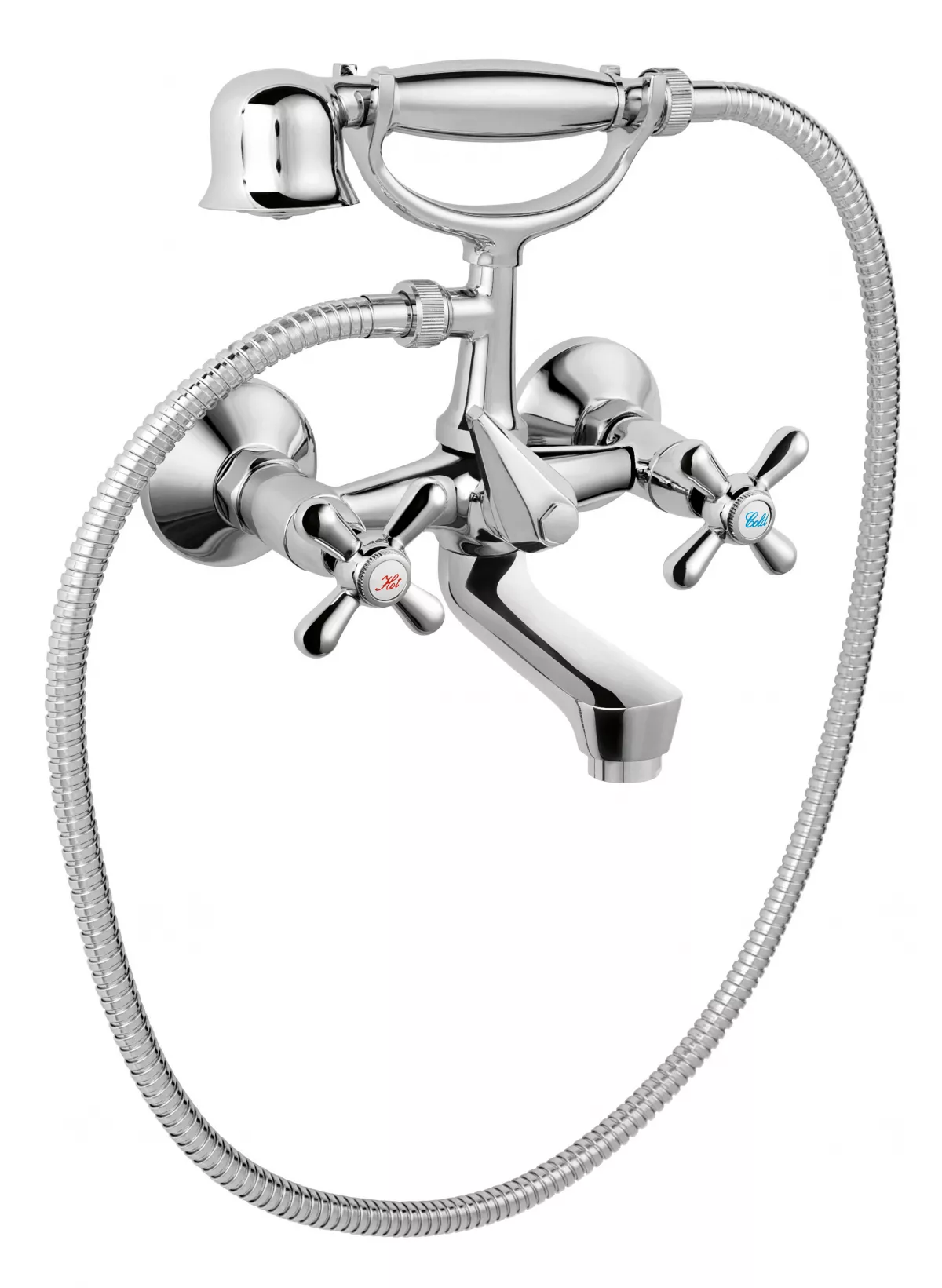 Baterii sanitare - Bateria cada Ferro Retro, aparenta, set dus, 1 functie, crom, XR11