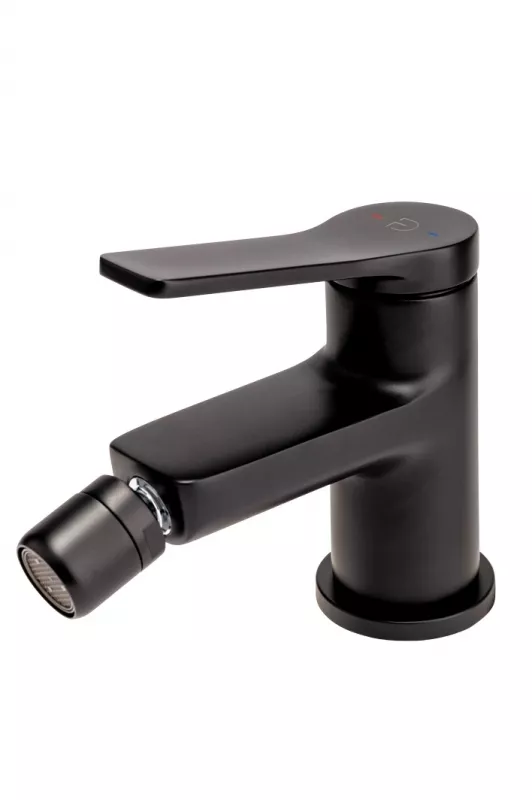 Baterii bideu si dus igienic - Baterie bideu FDesign Seppia FD1-SPA-6-22, 3/8'', marimea S, monocomanda, aerator, ventil, mat, negru