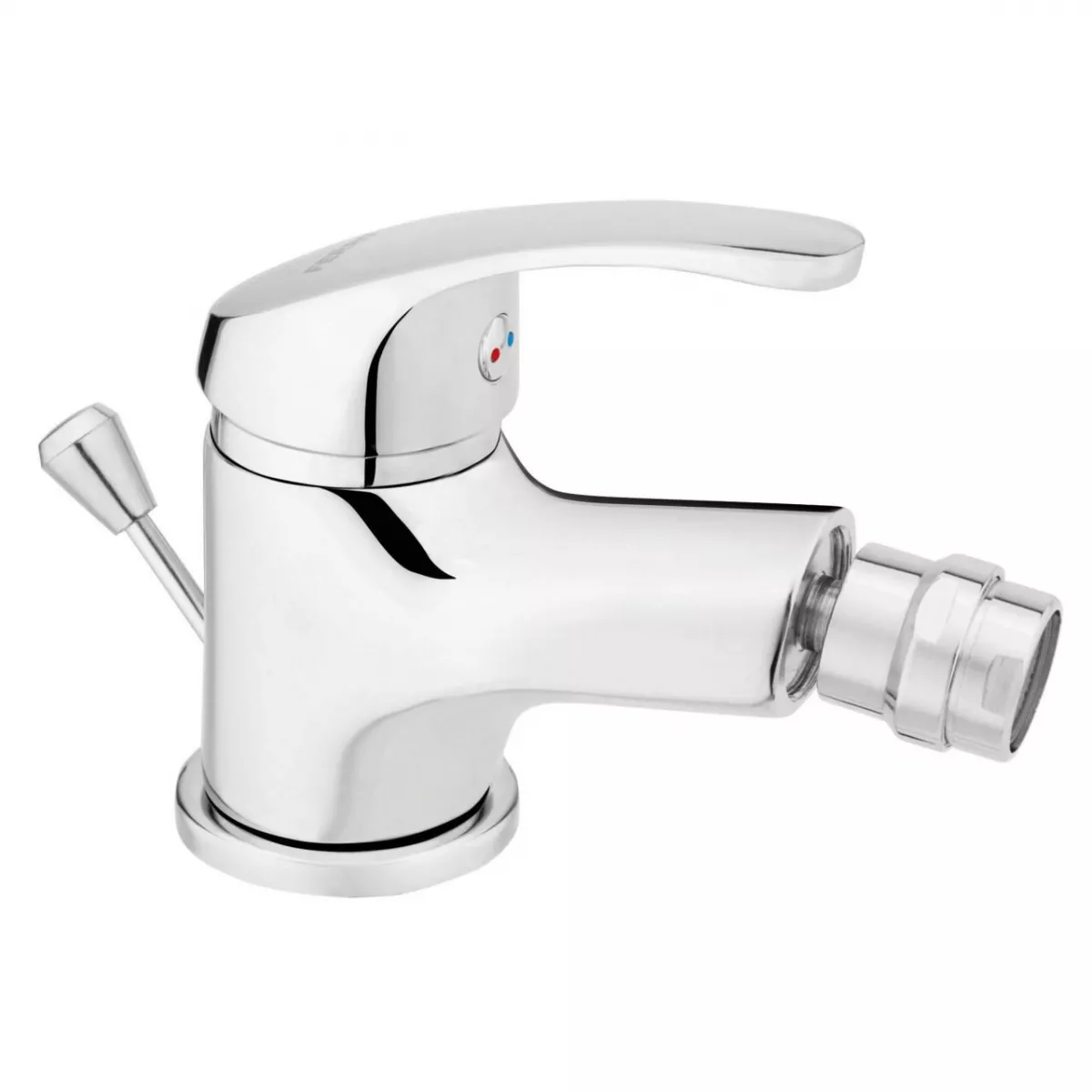 Baterii bideu si dus igienic - Baterie bideu Ferro Basic BBC6, 3/8'', marimea S, monocomanda, aerator, evacuare cu tija, crom