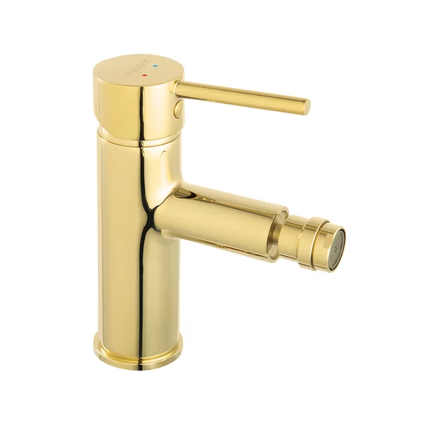 Baterii bideu - Baterie bideu Ferro Fiesta auriu lucios cu ventil automat