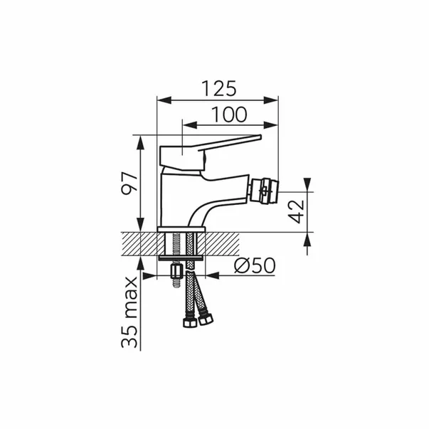 Baterie bideu Ferro Isso crom lucios monocomanda [1]