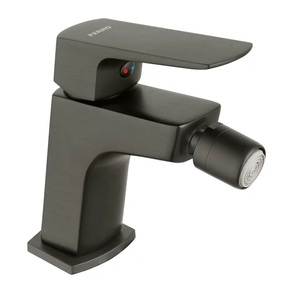 Baterii sanitare - Baterie bideu Ferro Vitto Verdeline monocomanda gri Gun Metal mat