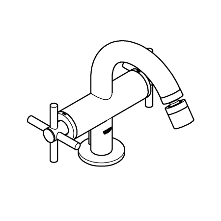 Baterie bideu Grohe 24027003, 28 mm, 1 bar, 34 mm, 167 mm, 126 mm, 575 mm, 1 orificii instalare, Crom [2]