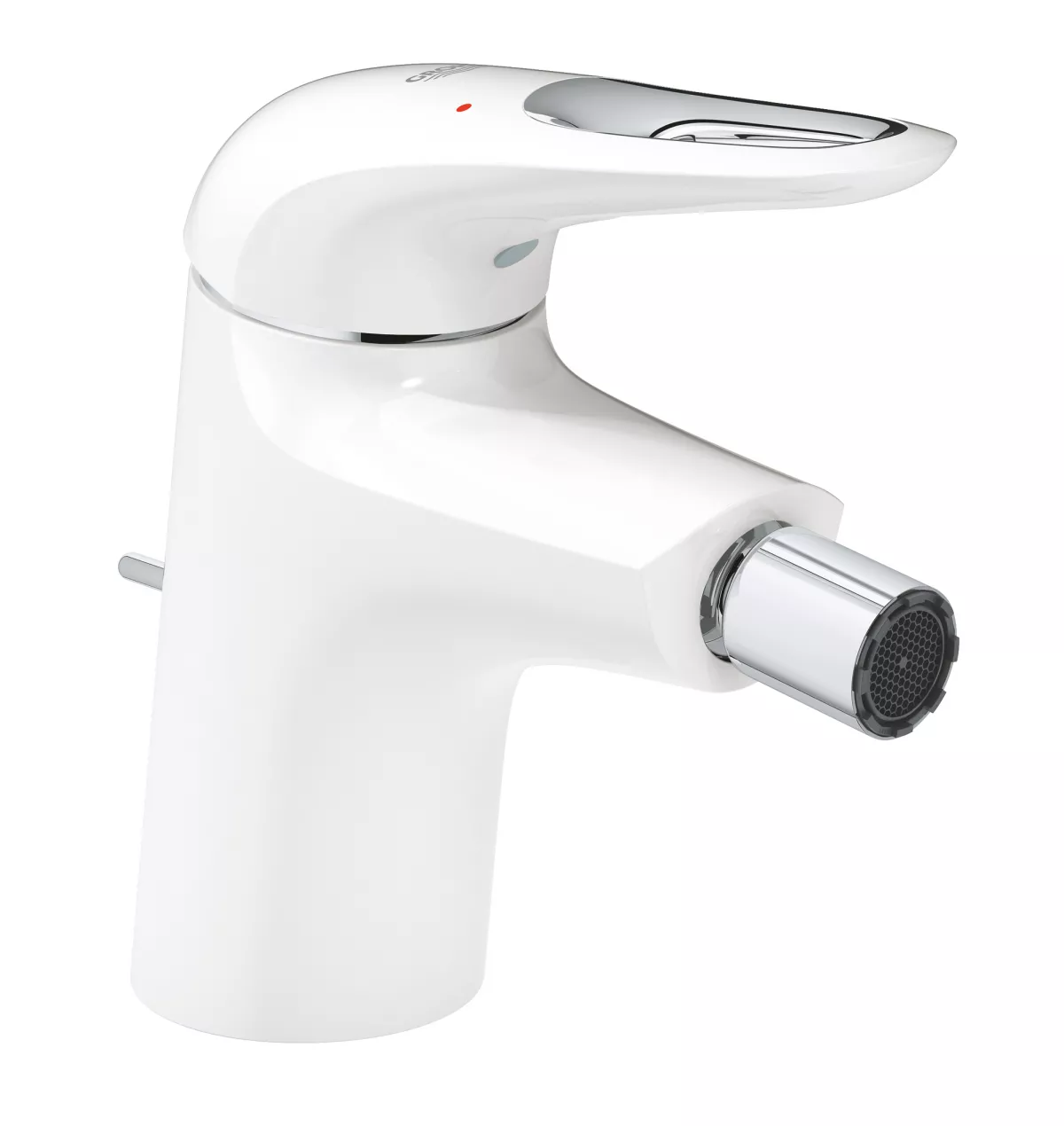 Baterii bideu si dus igienic - Baterie bideu Grohe Eurostyle 33565LS3, 3/8'', monocomanda, cartus ceramic, evacuare cu tija, marimea S, alb