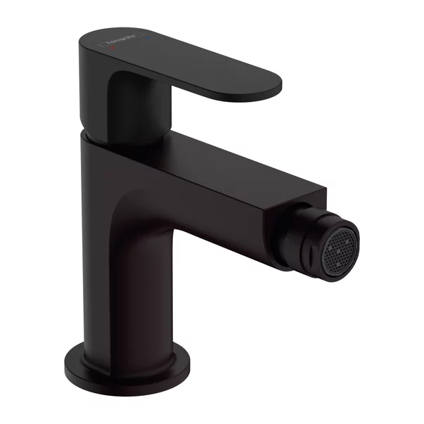 Baterii bideu - Baterie bideu Hansgrohe Rebris S negru mat cu ventil Pop-Up