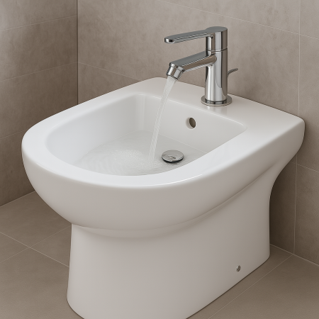 Baterie bideu Remer Rubinetterie Winner W20, monocomanda, ventil pop-up, aerator, cartus ceramic [2]