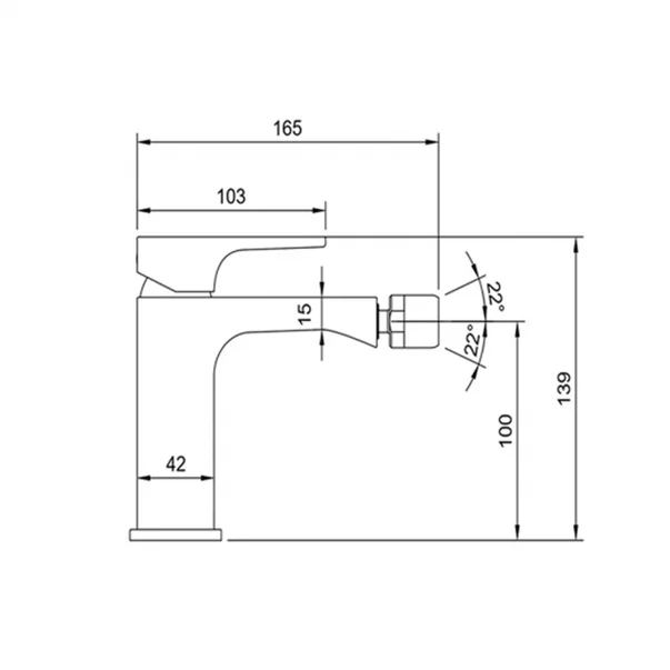 Baterie bideu Villeroy&Boch Architectura Square monocomanda nichel periat [8]