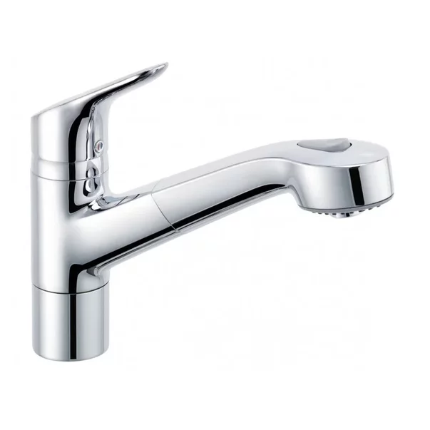 Chiuvete si baterii bucatarie - Baterie bucatarie cu dus extractibil Kludi Objekta crom