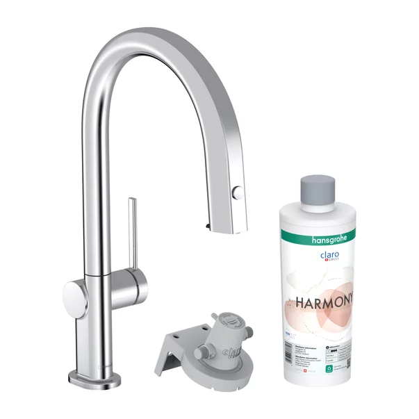 Baterii chiuveta baie - Baterie bucatarie cu filtru de apa Hansgrohe Aqittura M91 FilterSystem 210 crom